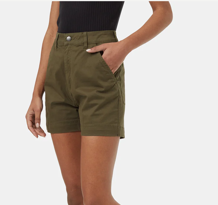 Tentree - Women's Twill High Waist Shorts-4296