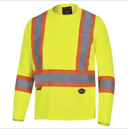 Pioneer- Hi-Vis Bird's Eye Long Sleeved Safety Shirt- 6996