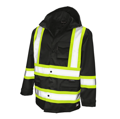 Tough Duck Ripstop Safety Rain Jacket S372