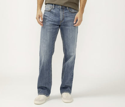 Silver- Zac Relaxed Fit Straight Leg Jeans- M24411LDS305