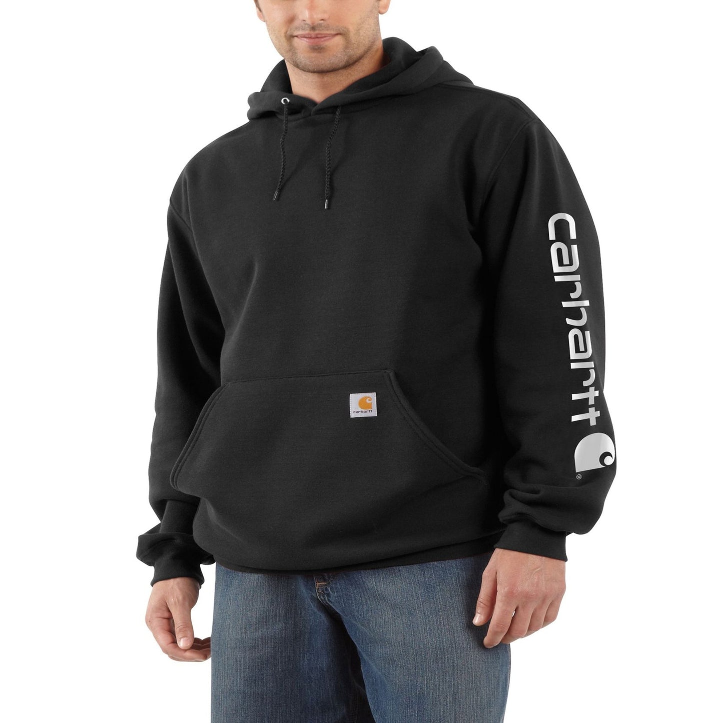 Loose Fit Midweight Logo Sleeve Graphic Hoodie-  #K288